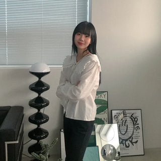 Lace collar blouse