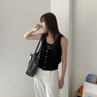 Button-up knit vest