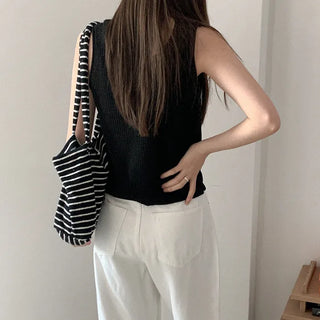Button-up knit vest