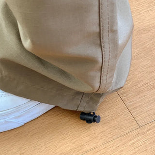 Nylon wide cargo pants