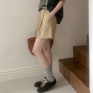 Pleated Chino Half Pants