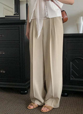 Summer pleated slacks