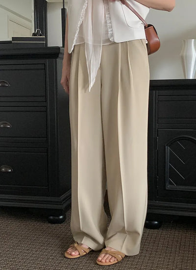 Summer pleated slacks