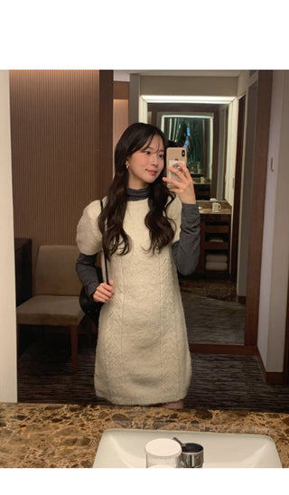 (3 colors) Knit Midi Dress