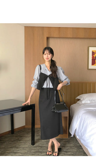 (2 colors) Slim Long Skirt