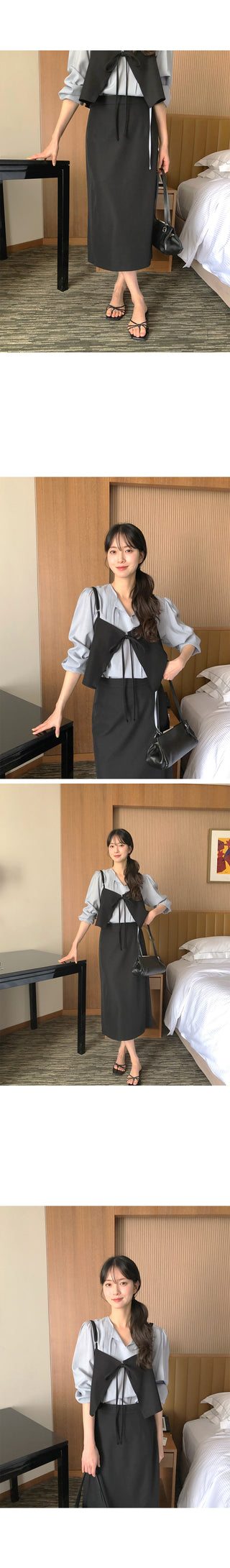 (2 colors) Slim Long Skirt
