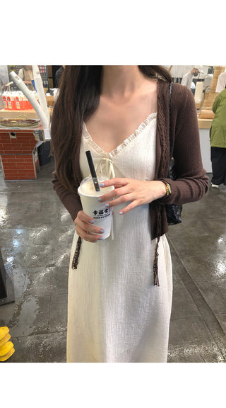 [2 colors] Sleeveless long dress