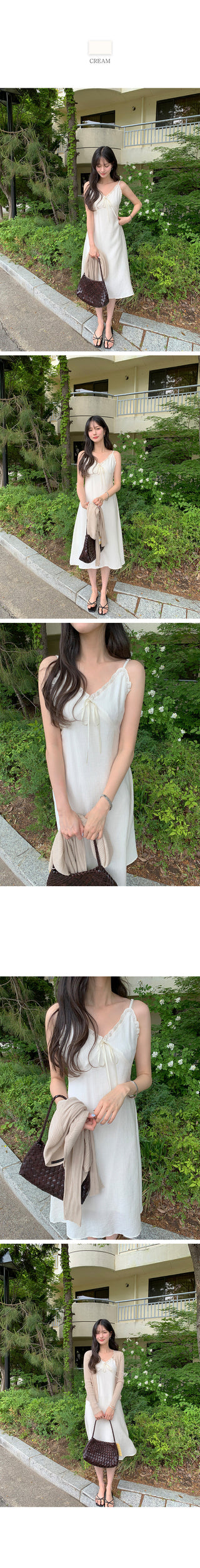[2 colors] Sleeveless long dress