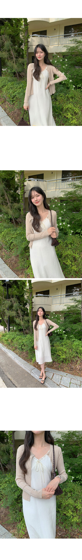[2 colors] Sleeveless long dress