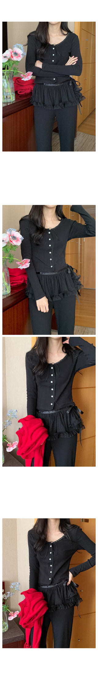High-neck fleece hoodie