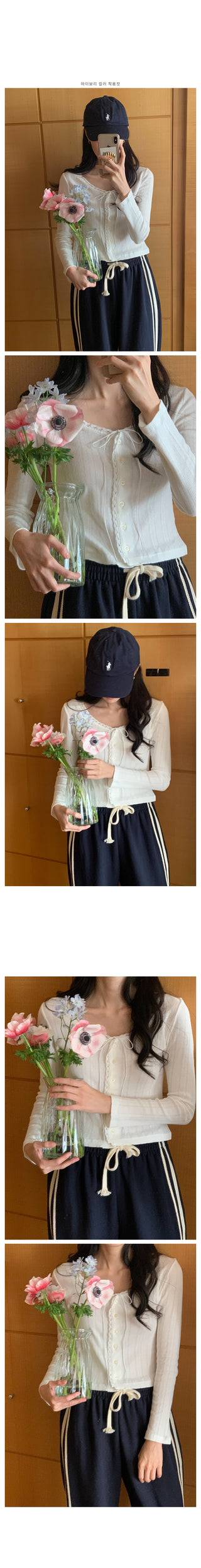 High-neck fleece hoodie