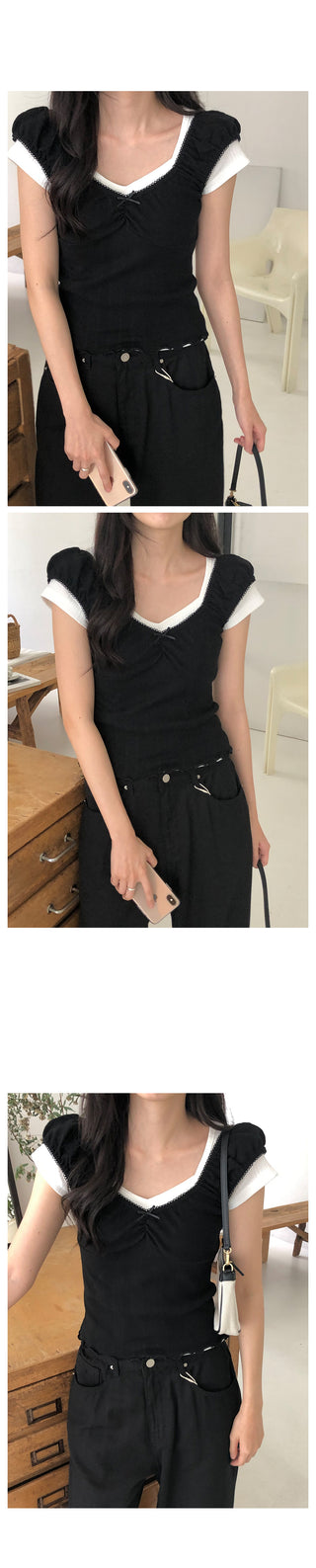 Shirred sleeveless blouse