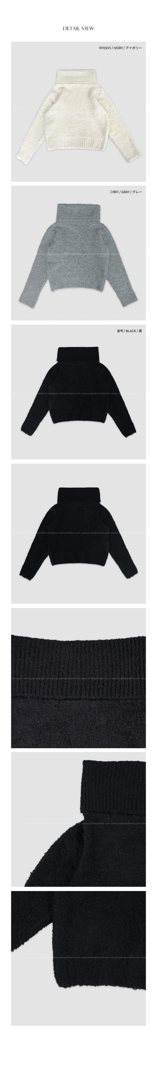 (3 colors) Wool Off-Shoulder Knit