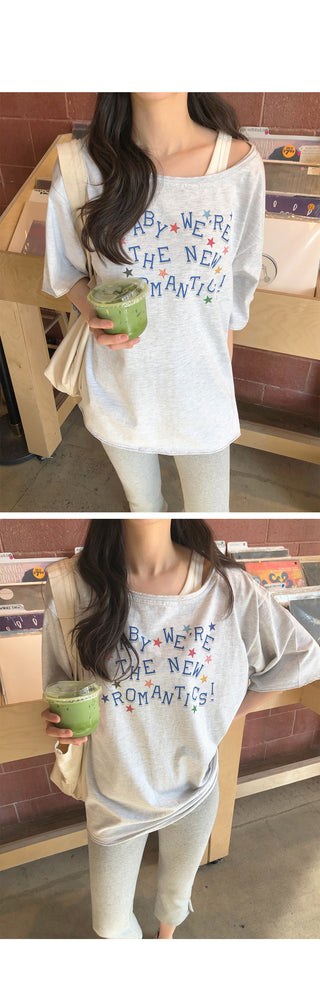 (2 colors) Slit 8/10 length leggings pants