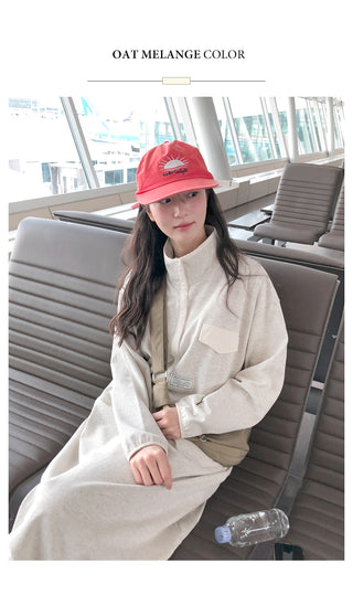 (3 colors) Anorak Long Dress