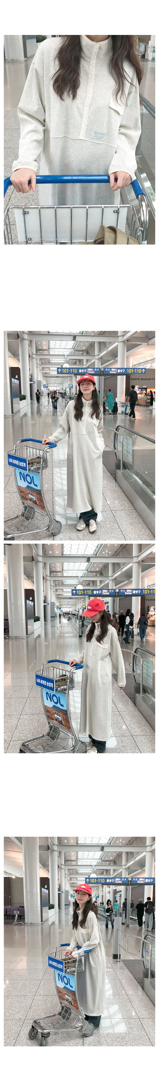 (3 colors) Anorak Long Dress