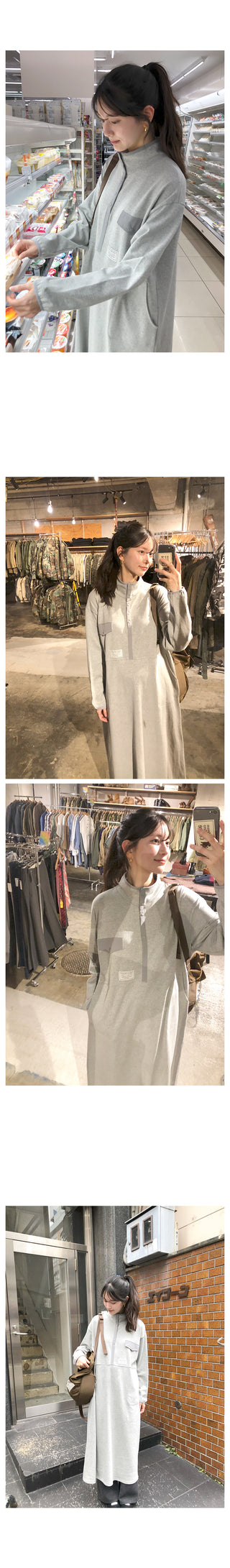 (3 colors) Anorak Long Dress