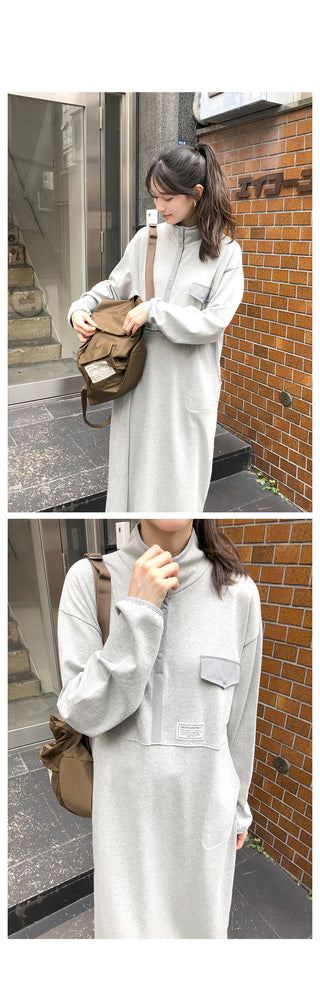 (3 colors) Anorak Long Dress