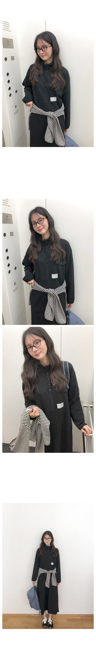(3 colors) Anorak Long Dress