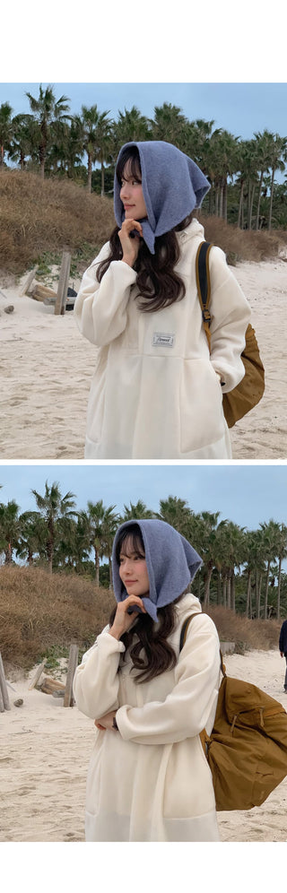 (3 colors) Anorak Hooded Fleece Dress