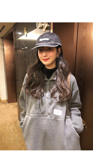 (3 colors) Anorak Hooded Fleece Dress