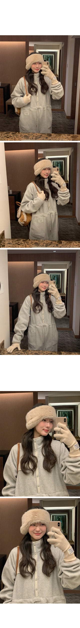 (2 colors) Anorak Fleece Jumpsuit