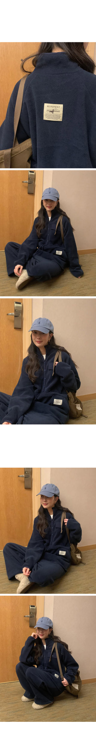 (2 colors) Anorak Fleece Jumpsuit