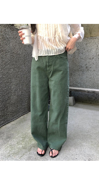 Khaki dyed pants