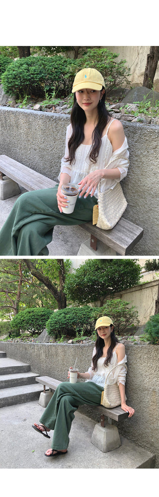 Khaki dyed pants