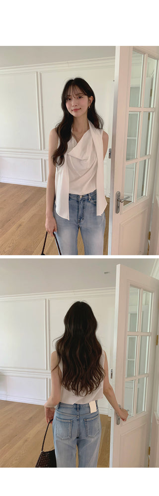 Pendant striped elastic waist shorts