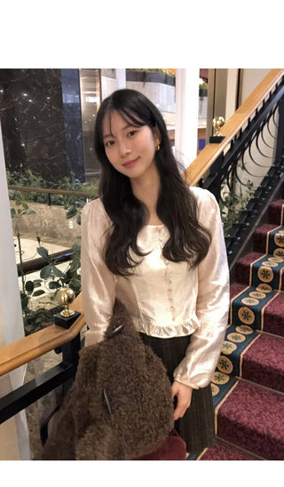 (2 colors) Shining Blouse