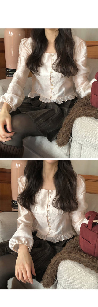 (2 colors) Shining Blouse