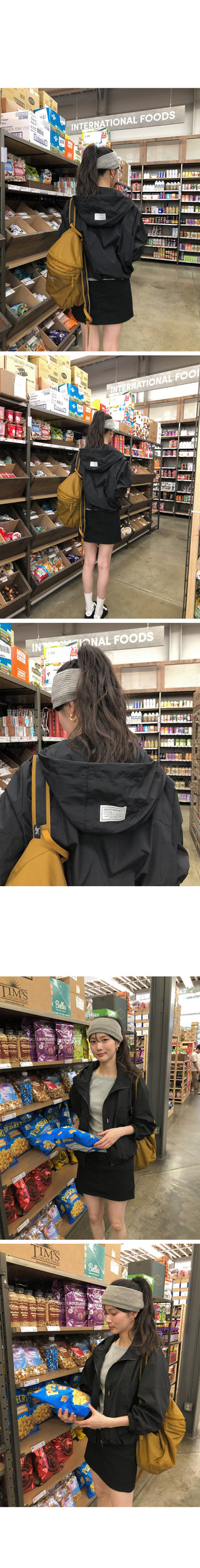 (2 colors) Hooded Anorak