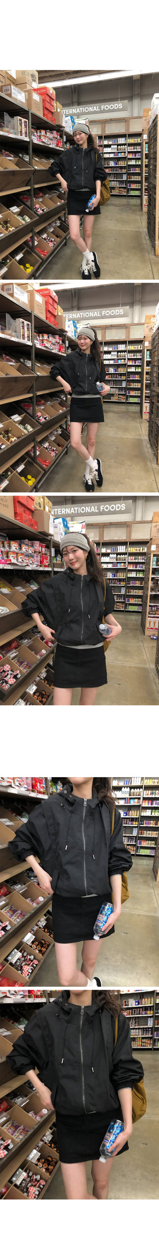 (2 colors) Hooded Anorak