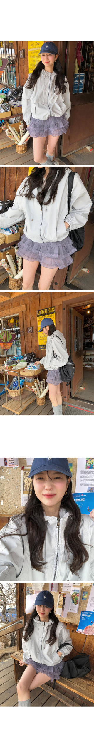 (2 colors) Hooded Anorak