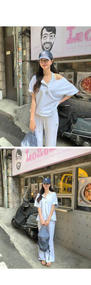 [2 colors] Banding Bootcut Pants
