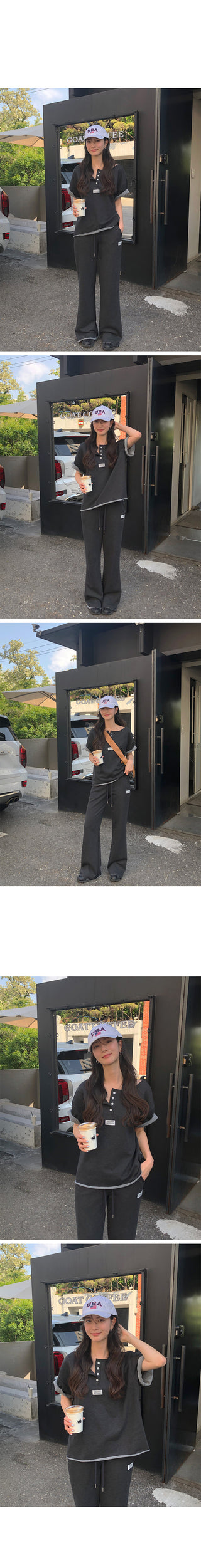 [2 colors] Banding Bootcut Pants