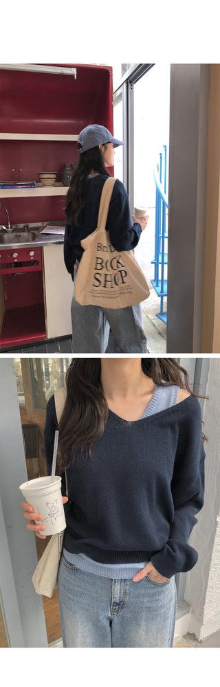 (Set) (3 colors) Camisole Layered Knit Set