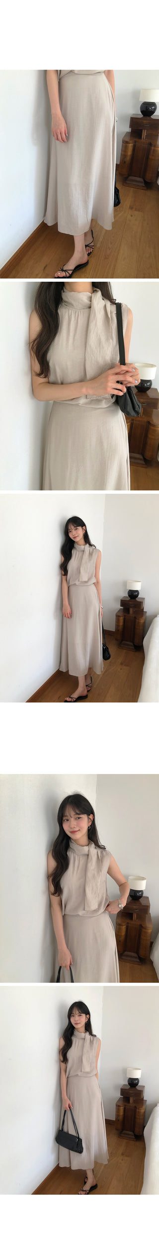 [3 colors] Blouse and skirt set