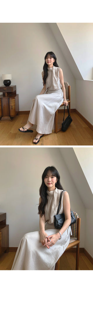 [3 colors] Blouse and skirt set
