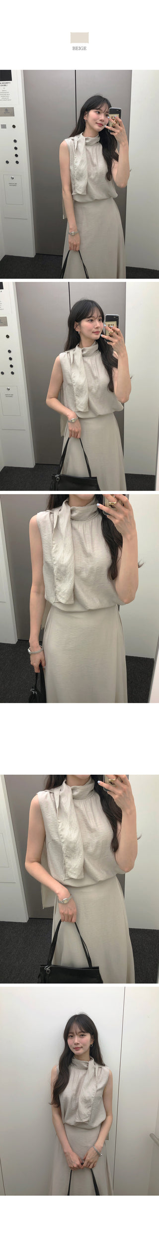 [3 colors] Blouse and skirt set