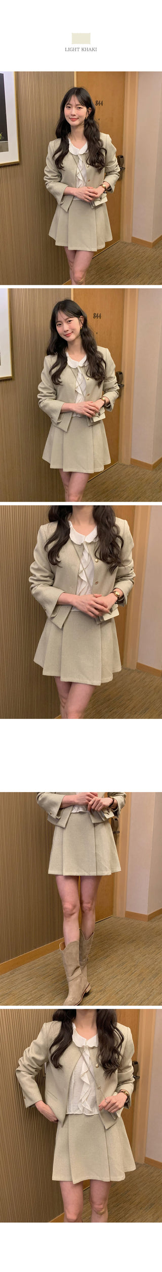 (3 colors) Pleated Mini Skirt