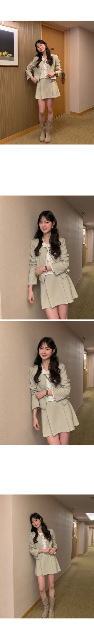 (3 colors) Pleated Mini Skirt