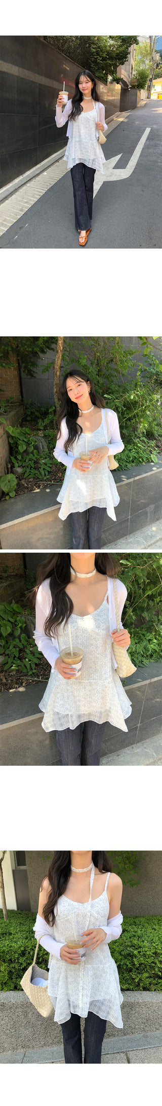 [2 colors] Flower Bustier Dress