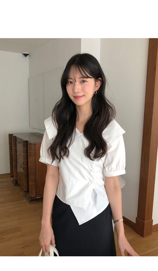 [2 colors] Striped long skirt