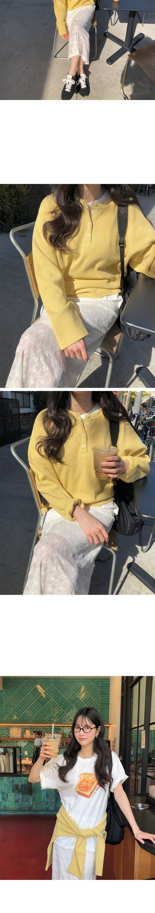 (3 colors) Waffle Oversized T-shirt