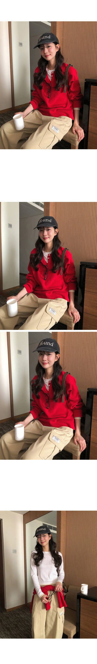 (3 colors) Waffle Oversized T-shirt