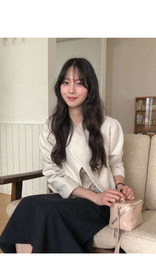 (2 colors) Layered Point Wool Jacket