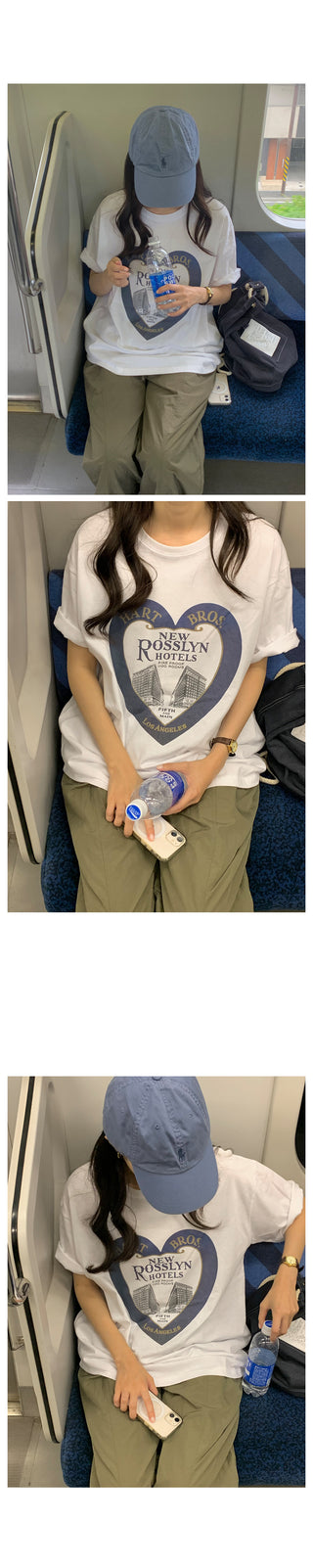 Printed short-sleeved T-shirt in 2 colors!