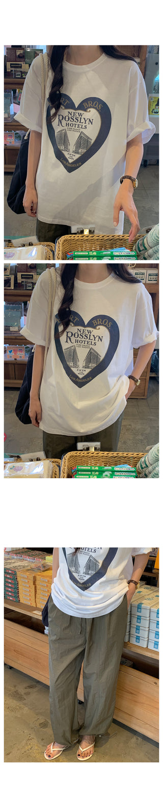 Printed short-sleeved T-shirt in 2 colors!